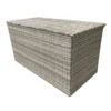 12mm Half Round Weave Grey Rattan Large Cushion Box
