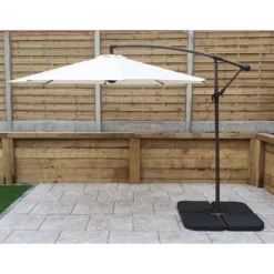 3m Banana Parasol With Beige Canopy -Garden Furniture Shop 3m banana parasol with beige canopy p83661 173226 zoom