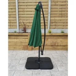 3m Green Canopy Banana Parasol -Garden Furniture Shop 3m green canopy banana parasol p83649 173175 zoom