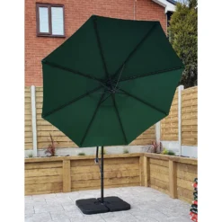 3m Green Canopy Banana Parasol -Garden Furniture Shop 3m green canopy banana parasol p83649 173178 zoom