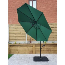 3m Green Canopy Banana Parasol -Garden Furniture Shop 3m green canopy banana parasol p83649 173179 zoom