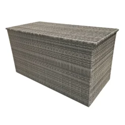 8mm Flat Weave Grey Rattan Large Cushion Box