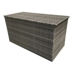 8mm Flat Weave Grey Rattan Medium Cushion Box