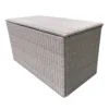 8mm Half Round Weave Grey Rattan Large Cushion Box