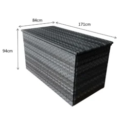 8mm Half Round Weave Grey Rattan Large Cushion Box -Garden Furniture Shop 8mm half round weave grey rattan large cushion box p78742 136219 zoom