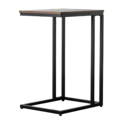 Acacia Veneer Concrete Top Outdoor Sofa Table