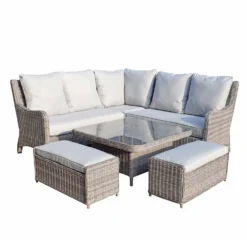 Alexandra Grey Rattan Corner Sofa Dining Set With Lift Table -Garden Furniture Shop alexandra grey rattan corner sofa dining set with lift table p78360 133448 zoom
