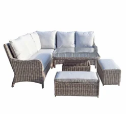 Alexandra Grey Rattan Corner Sofa Dining Set With Lift Table -Garden Furniture Shop alexandra grey rattan corner sofa dining set with lift table p78360 133451 zoom