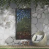 Amarelle Extra Large Decorative Leaf Garden Screen Mirror