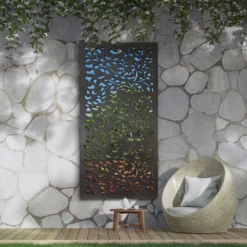 Amarelle Extra Large Decorative Leaf Garden Screen Mirror