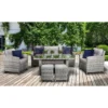 Amy Grey Rattan 7 Seater Sofa Dining Set