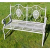 Antique Grey Garden Bench