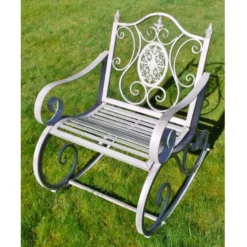 New Products -Garden Furniture Shop antique grey rocking chair p65319 100559 zoom