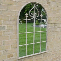 Arched Metal Garden Mirror