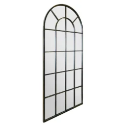 Arcus Antique Black Framed Arched Window Leaner/Wall Mirror -Garden Furniture Shop arcus antique black framed arched window leaner wall mirror p85115 182041 zoom