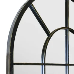 Arcus Antique Black Framed Arched Window Leaner/Wall Mirror -Garden Furniture Shop arcus antique black framed arched window leaner wall mirror p85115 182042 zoom