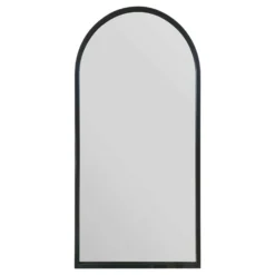 Arcus Black Metal Framed Arched Garden Wall Mirror - 120x60cm -Garden Furniture Shop arcus black metal framed arched garden wall mirror 120x60cm p85017 181487 zoom