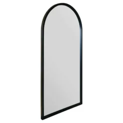 Arcus Black Metal Framed Arched Wall Garden Mirror - 140x70cm -Garden Furniture Shop arcus black metal framed arched wall garden mirror 140x70cm p85036 181593 zoom