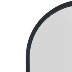 Arcus Black Metal Framed Arched Wall Garden Mirror - 140x70cm -Garden Furniture Shop arcus black metal framed arched wall garden mirror 140x70cm p85036 181594 zoom