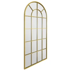 Arcus Gold Framed Arched Window Style Garden Mirror -Garden Furniture Shop arcus gold framed arched window style garden mirror p85111 181997 zoom