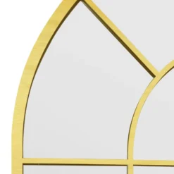 Arcus Gold Metal Arched Window Style Leaner / Wall Mirror -Garden Furniture Shop arcus gold metal arched window style leaner wall mirror p85108 181984 zoom