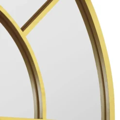 Arcus Gold Metal Arched Window Style Leaner / Wall Mirror -Garden Furniture Shop arcus gold metal arched window style leaner wall mirror p85108 181986 zoom