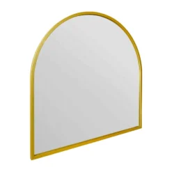 Arcus Gold Metal Framed Arched Wall Garden Mirror - 100x100cm -Garden Furniture Shop arcus gold metal framed arched wall garden mirror 100x100cm p85112 182021 zoom