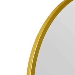 Arcus Gold Metal Framed Arched Wall Garden Mirror - 100x100cm -Garden Furniture Shop arcus gold metal framed arched wall garden mirror 100x100cm p85112 182025 zoom