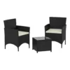 Bali Black 2 Seater With Square Table