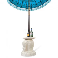 Bali Elephant Parasol Base With Drinks Table -Garden Furniture Shop bali elephant parasol base with drinks table p75877 119688 zoom