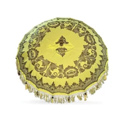 Bali Large Sun Parasol Yellow And Gold 2.5m (With Pole Joint)