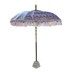 Bali Sun Parasol Purple And Gold 2m (With Pole Joint)
