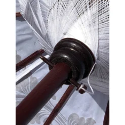 Bali Sun Parasol White And Gold 2m (With Pole Joint) -Garden Furniture Shop bali sun parasol white and gold 2m with pole joint p62018 108750 zoom