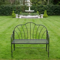 Black Outdoor Metal Bench -Garden Furniture Shop black outdoor metal bench p83694 173367 zoom