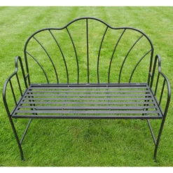 Black Outdoor Metal Bench -Garden Furniture Shop black outdoor metal bench p83694 173368 zoom