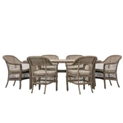 Cagliari Natural 6 Seater Dining Set -Garden Furniture Shop cagliari natural 6 seater dining set p82488 168282 zoom