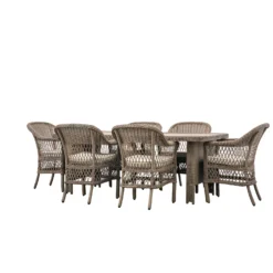 Cagliari Natural 6 Seater Dining Set -Garden Furniture Shop cagliari natural 6 seater dining set p82488 168283 zoom