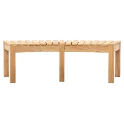 Champillet Natural Wood Bench 148 X 63 X 45 Cm -Garden Furniture Shop champillet natural wood bench 148 x 63 x 45 cm p82554 168607 zoom