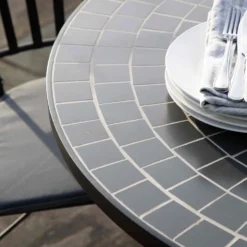 Charcoal Mosaic Top Outdoor Dining Table -Garden Furniture Shop charcoal mosaic top outdoor dining table p77915 131222 zoom