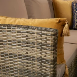 Charlotte Brown Rattan Corner Sofa Dining Set -Garden Furniture Shop charlotte brown rattan corner sofa dining set p78385 133566 zoom