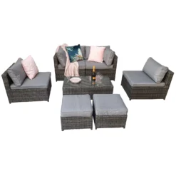 Chelsea Grey Rattan Modular Sofa Set