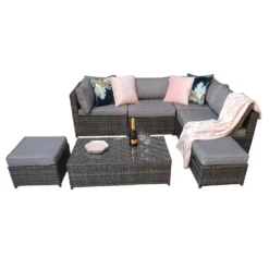 Chelsea Grey Rattan Modular Sofa Set -Garden Furniture Shop chelsea grey rattan modular sofa set p78388 133602 zoom