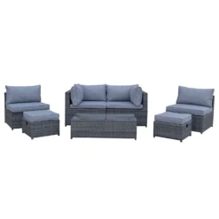 Chelsea Grey Rattan Modular Sofa Set -Garden Furniture Shop chelsea grey rattan modular sofa set p78388 133607 zoom