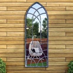 Chelsea Metal Arch Shaped Decorative Window Garden Mirror