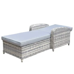 Constance Silver Grey Rattan Single Sunlounger -Garden Furniture Shop constance silver grey rattan single sunlounger p78389 133612 zoom