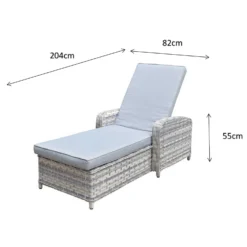 Constance Silver Grey Rattan Single Sunlounger -Garden Furniture Shop constance silver grey rattan single sunlounger p78389 133613 zoom