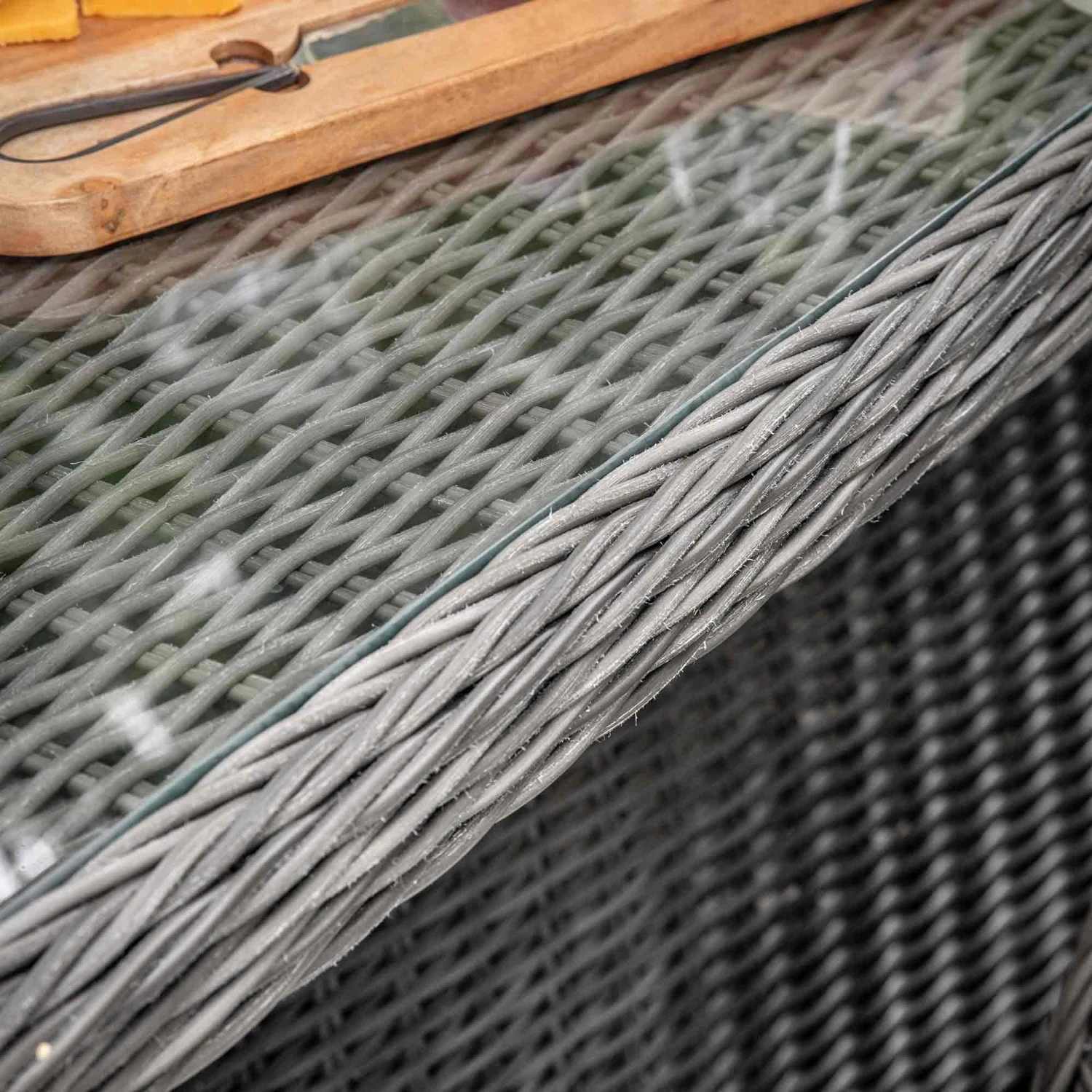 Corse Grey Rattan 6 Seater Oval Dining Set 3 Corse Grey Rattan 6 Seater Oval Dining Set - Image 3