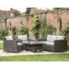 Corse Natural Rattan 3 Seater Dining Set With Rising Table