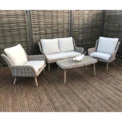Danielle Grey Rattan 4 Seater Sofa Set -Garden Furniture Shop danielle grey rattan 4 seater sofa set p78425 133862 zoom