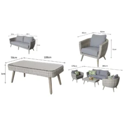 Danielle Grey Rattan 5 Seater Sofa Set -Garden Furniture Shop danielle grey rattan 5 seater sofa set p78426 133876 zoom